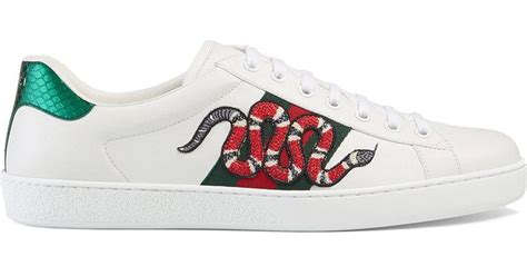 gucci ace embroidered snake|gucci ace sneakers snakes.